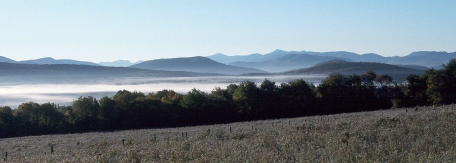 Adirondacks early on a fall morning