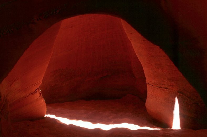 Inside a slot canyon