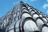 Stack of barrels outside Seagram's Museum