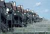 Tightly packed beach houses on North Carolina coast