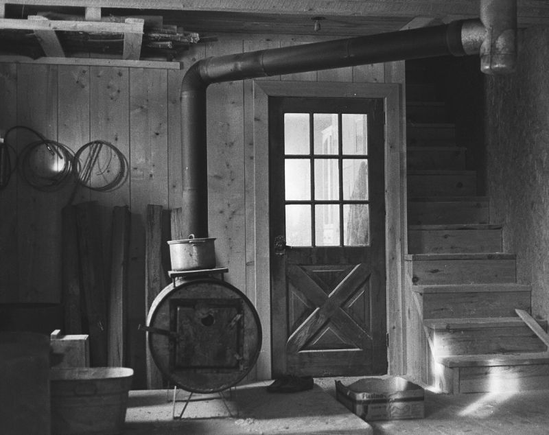 The wood stove in my dad's shop