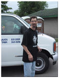 Mike Plummer, bike mechanic extraordinaire, provides mechanical support