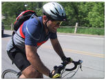 Julio climbing the Westport hill
