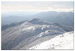 Looking southwest at Iroquois Mtn, Santanoni Peak, Panther Peak