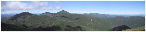 Looking west at Mt. Haystack, Little Haystack, Mt. Skylight, Mt. Marcy, Mt. Colden, Iroquois Mtn, Algonquin Peak, Wright Peak, Tabletop Mtn