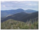 Looking northeast at Noonmark Mtn, Giant Mtn, Rocky Peak, Noonmark Burned Area, Round Mtn