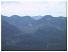 Looking northwest at Upper Wolfjaw Mtn, Lower Wolfjaw Mtn, Big Slide Mtn