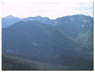 Looking west at Mt. Marcy, Sawteeth Mtn, Basin Mtn, Gothics Mtn