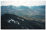 Looking south at Macomb Mtn, Hough Peak, Mt. Dix, Nippletop Mtn, Noonmark Mtn, Blake Mtn, Mt. Colvin, Allen Mtn, Mt. Haystack, Round Mtn, Indian Head, Sawteeth Mtn
